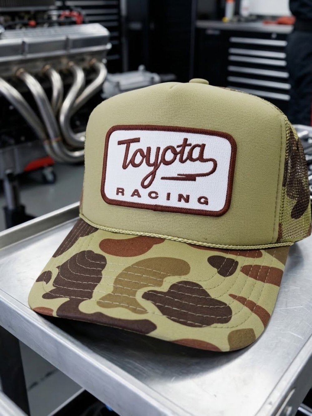 Retro Toyota Racing Hat Duck Camo Off Road TRD 4x4 Foam Rope Snapback Cap USA 80